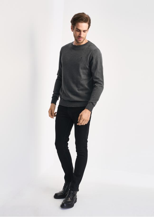 Zielony sweter męski basic