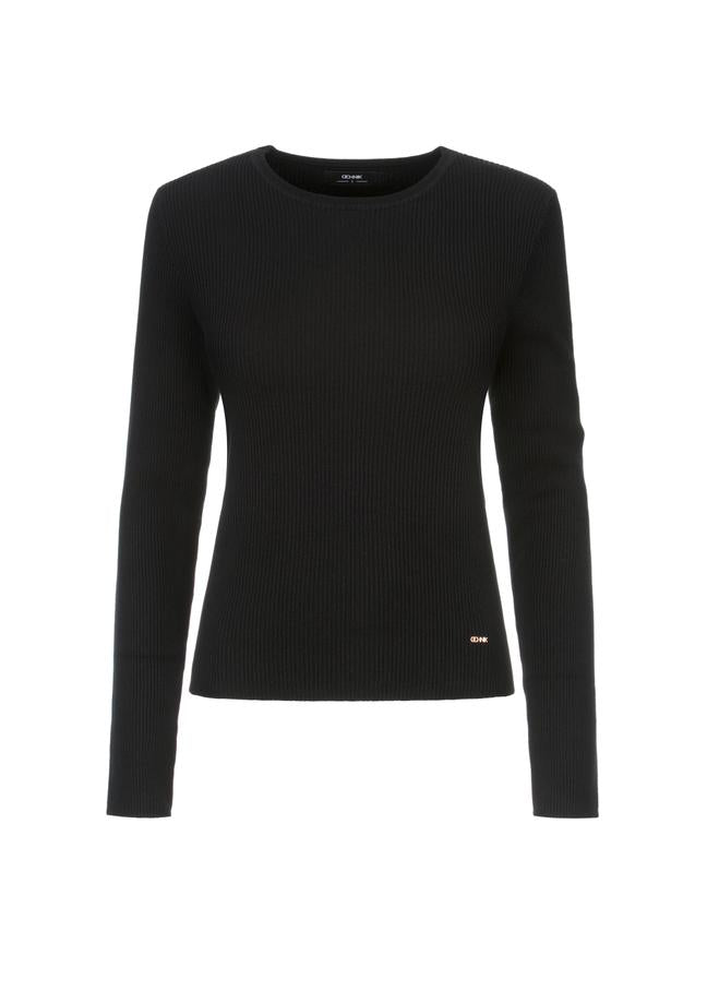 Prążkowany longsleeve damski
