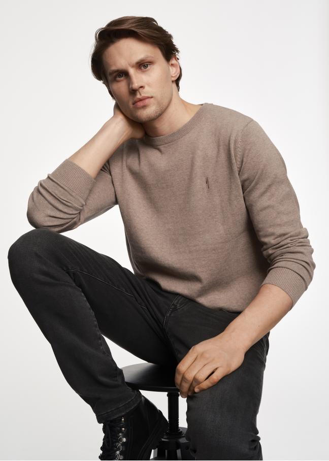 Zielony sweter męski basic