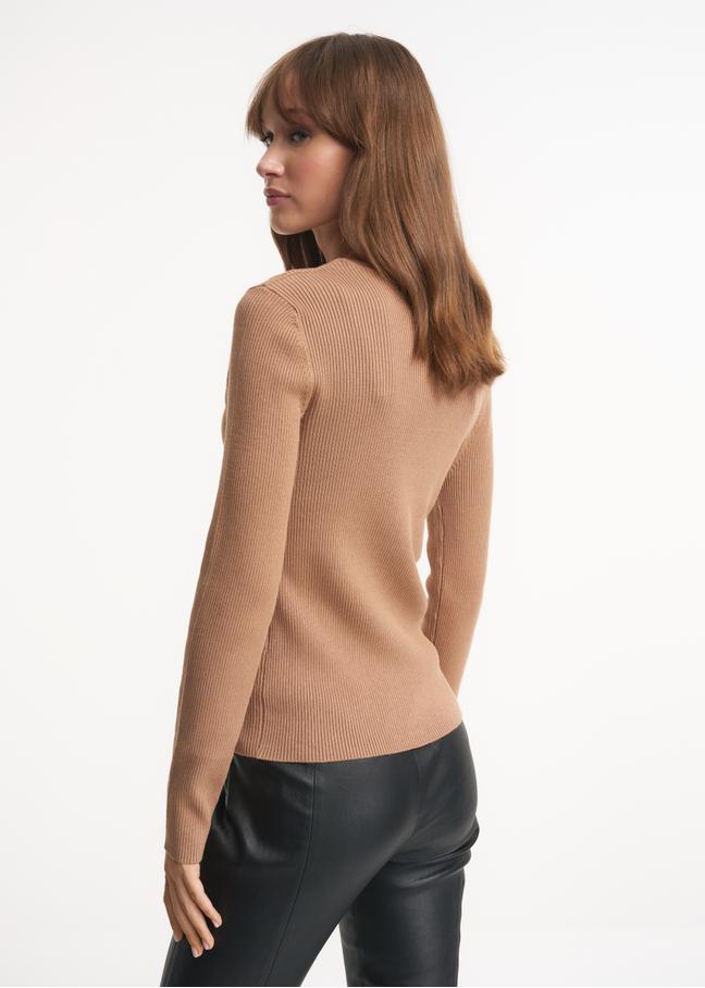 Prążkowany longsleeve damski