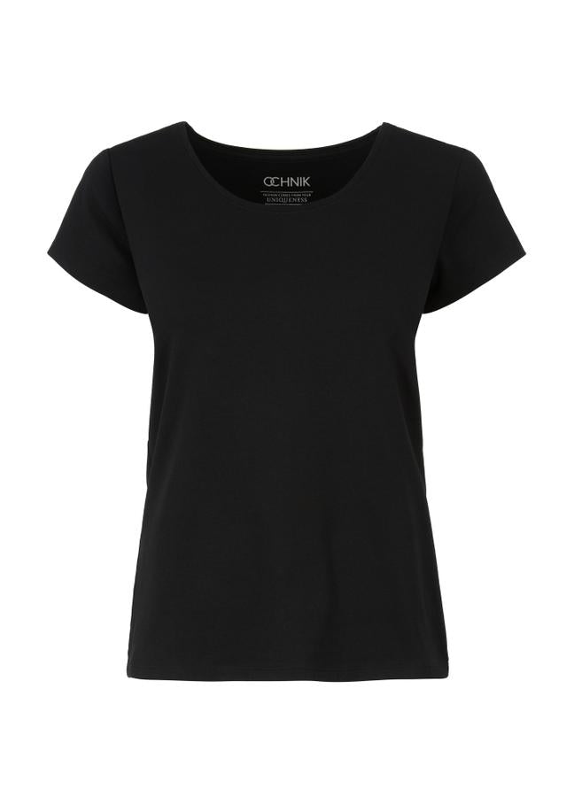Czarny T-shirt damski basic