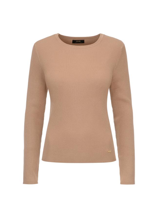 Prążkowany longsleeve damski
