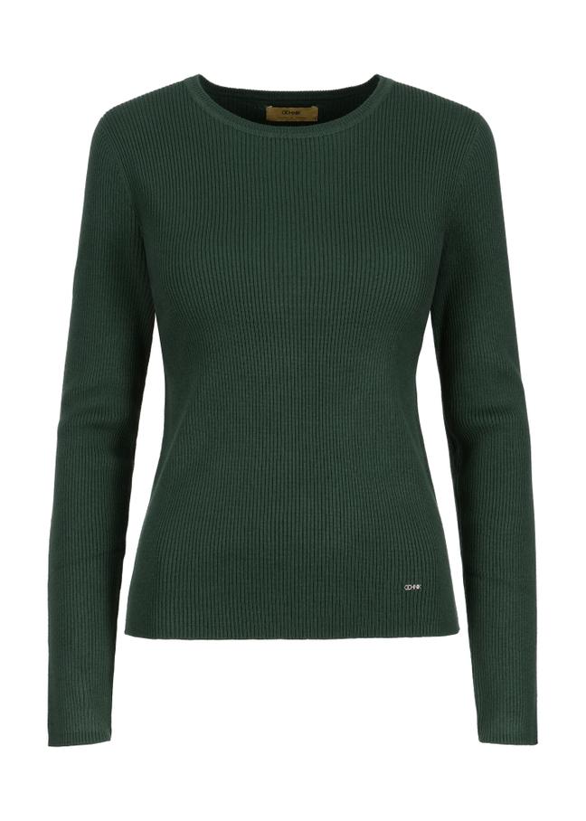 Prążkowany longsleeve damski
