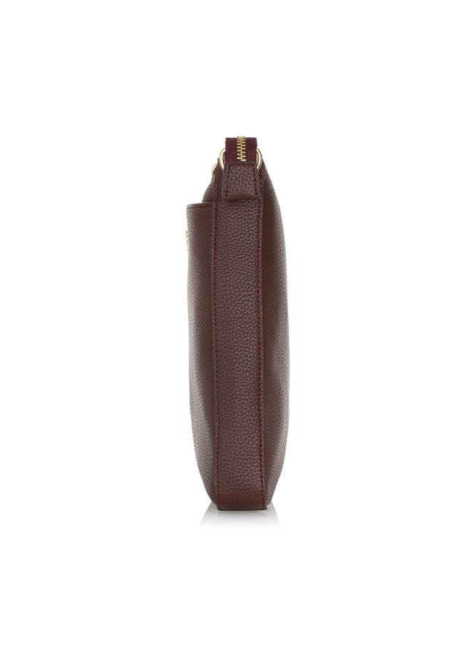 Bordowa torebka damska  z kieszonką
