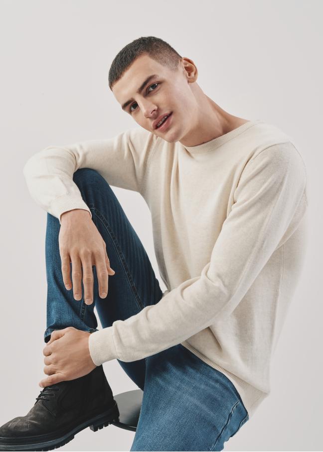 Zielony sweter męski basic
