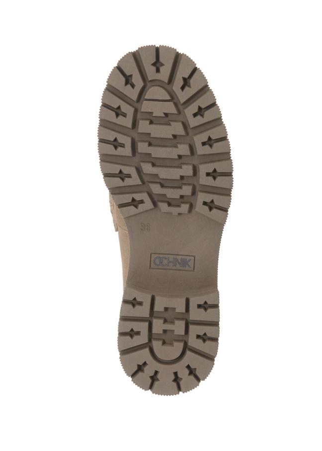 Skórzane welurowe loafersy damskie